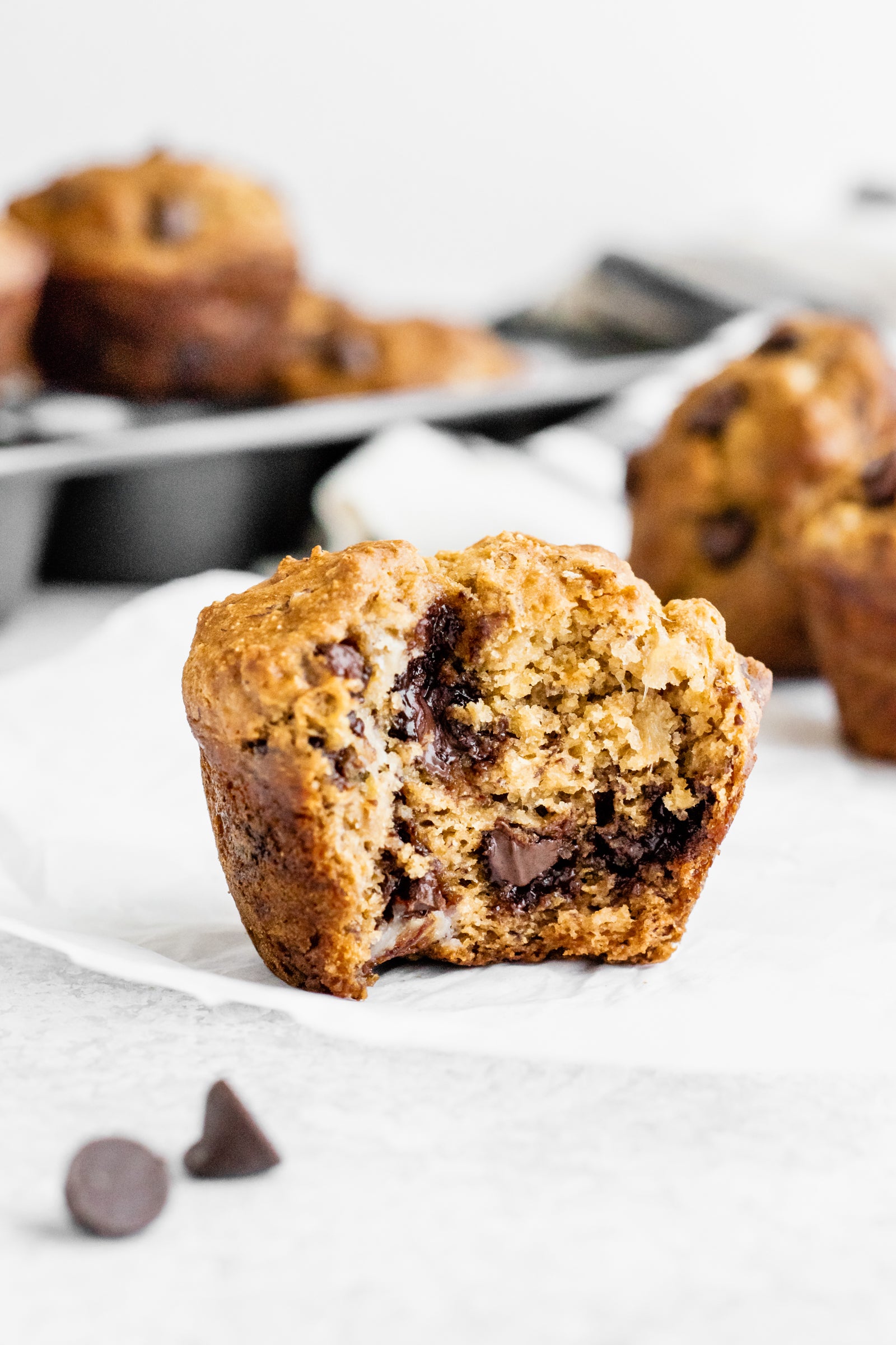 The ULTIMATE Banana Choc Chip Muffin Recipe